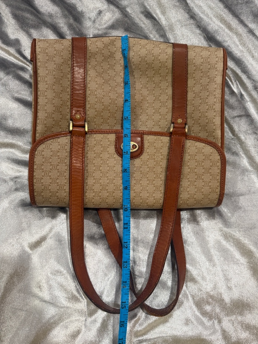 Authentic Celine Monogram Celine Handbag vintage Celine satchel Celine purse - Picture 14 of 15
